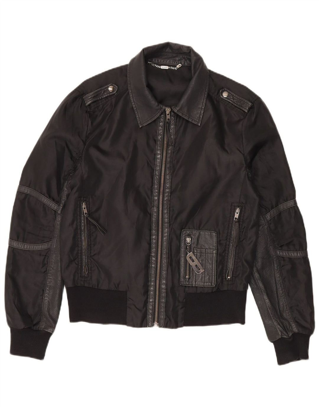 Jaqueta bomber masculina BIKKEMBERGS IT 48 nylon preto médio
