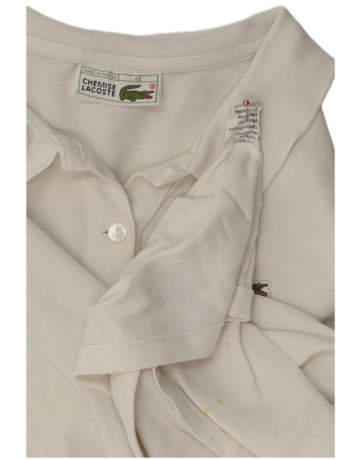 Camisa polo feminina Lacoste tamanho 46 XL algodão branco