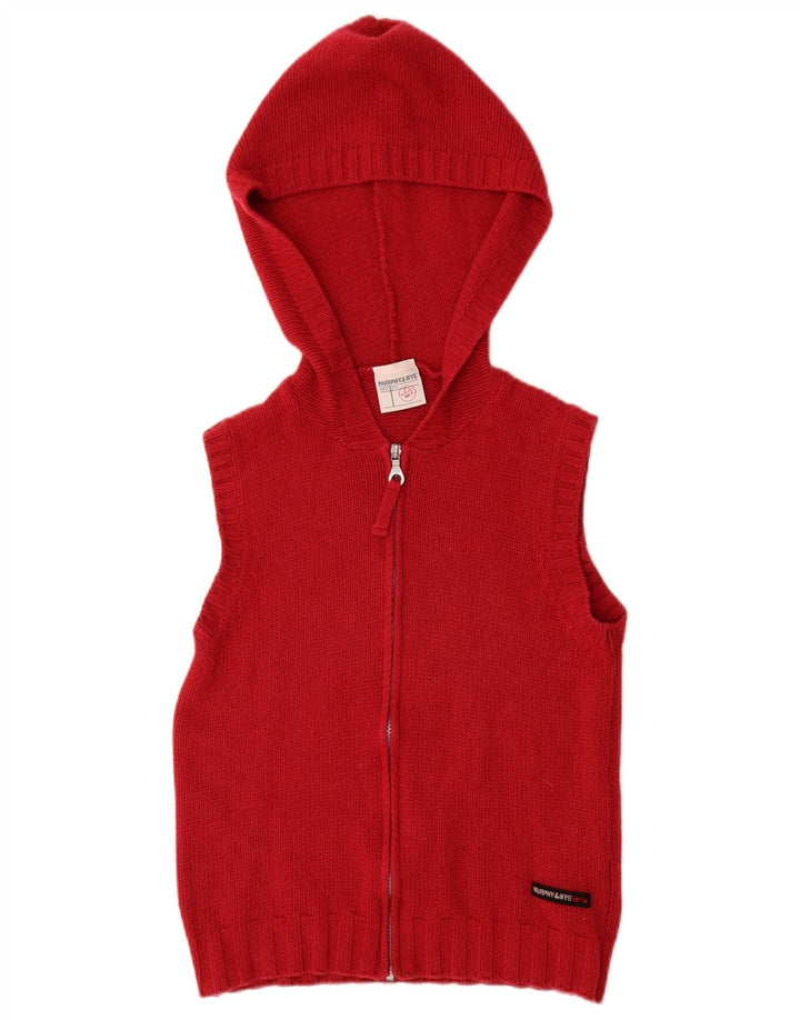 Suéter cardigã feminino com capuz MURPHY & NYE Reino Unido 10 pequeno Borgonha