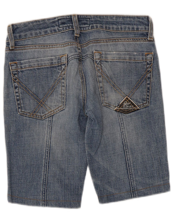 Shorts jeans feminino de cintura baixa Roy Rogers W25 XS azul