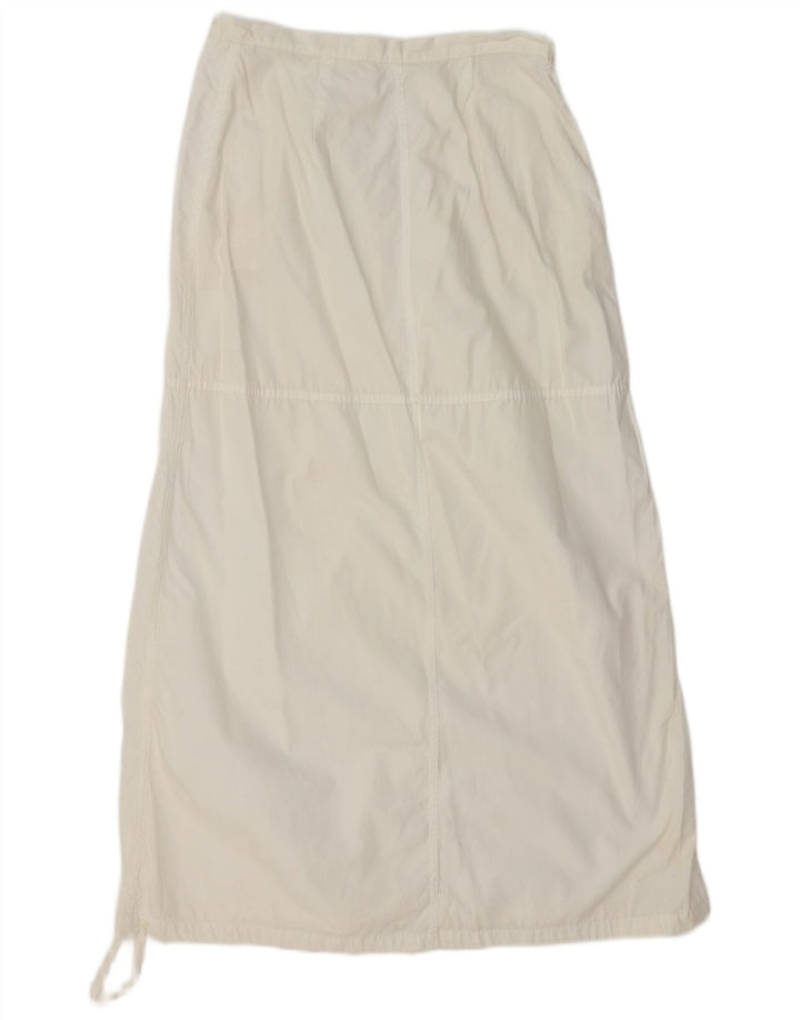 Saia maxi feminina de cintura alta Benetton W30 médio branco