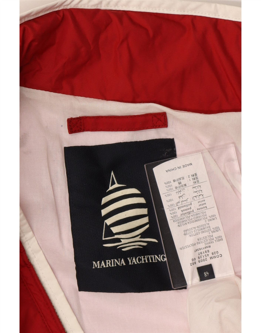 Jaqueta utilitária feminina com capuz MARINA YACHTING IT 48 XL poliéster vermelho