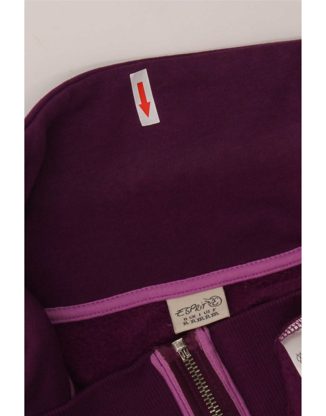 Jaqueta feminina Esprit de treino para mulheres UK 18 XL algodão roxo
