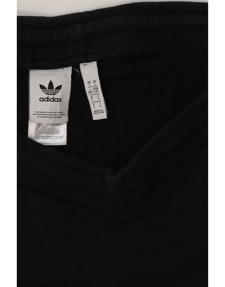 Shorts esportivos masculinos ADIDAS grande algodão preto