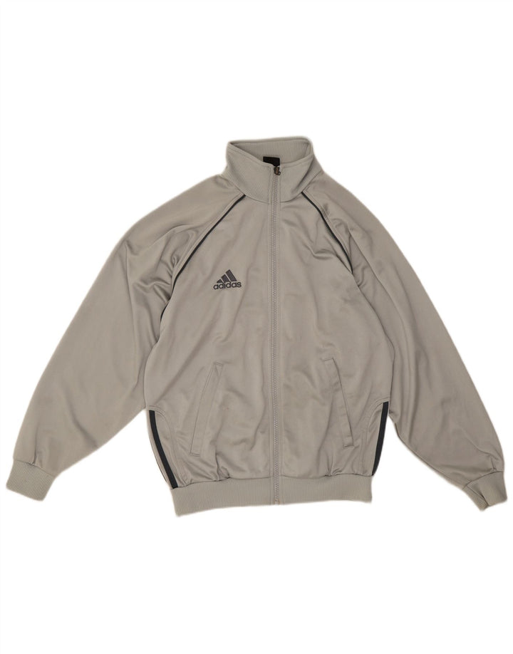 Jaqueta Adidas Meninos Treino Top 13-14 Anos Cinza Colorblock Poliéster