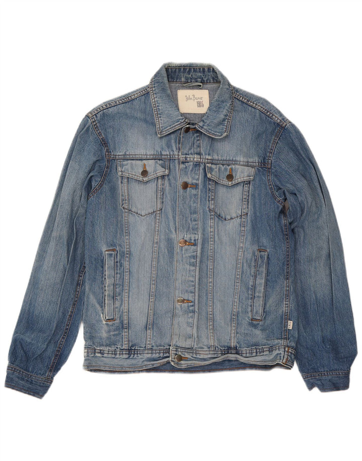 Jaqueta jeans masculina John Baner Reino Unido 38 algodão azul médio