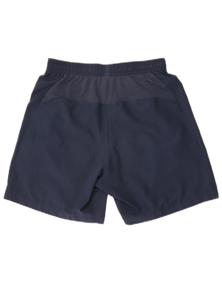 Shorts esportivos masculinos Adidas Aeroready pequenos poliéster azul marinho