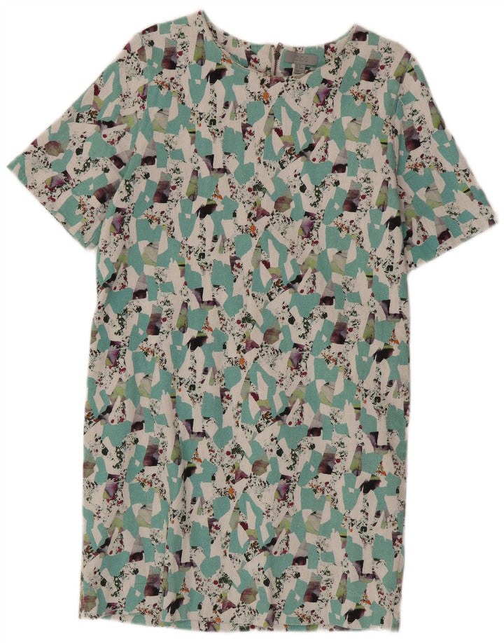 Cos Womens Regular Shift Dress EU 38 Médio Algodão Geométrico Multicolorido