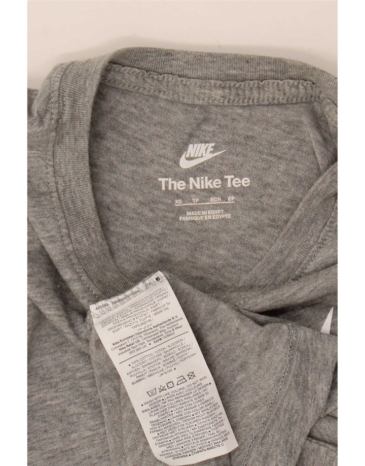 Camiseta Nike masculina gráfica Top XS algodão cinza