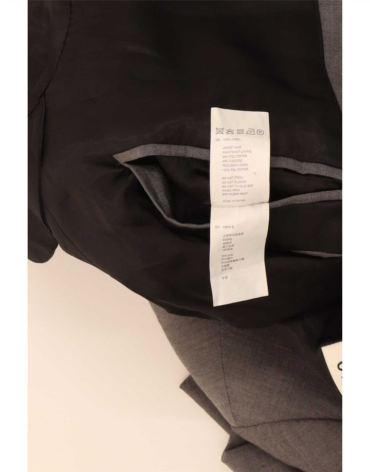 Jaqueta Blazer Masculina Reiss com 1 Botão Reino Unido 42 XL Lã Cinza