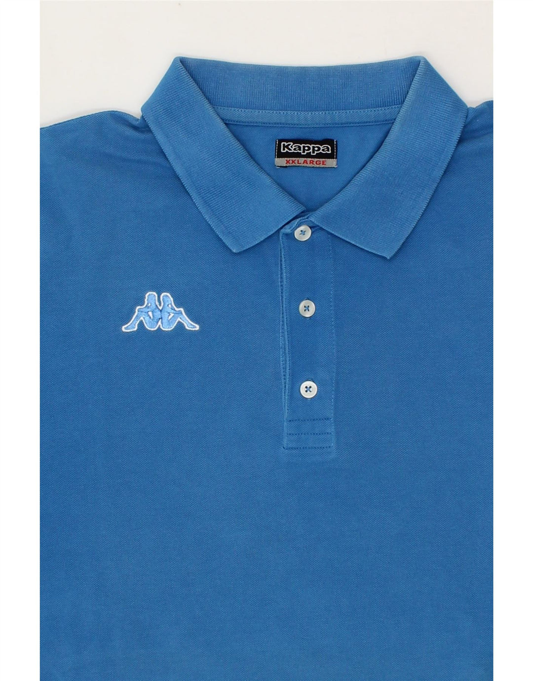 KAPPA Mens Polo Shirt 2XL Blue Cotton Vintage Kappa and Second-Hand Kappa from Messina Hembry 