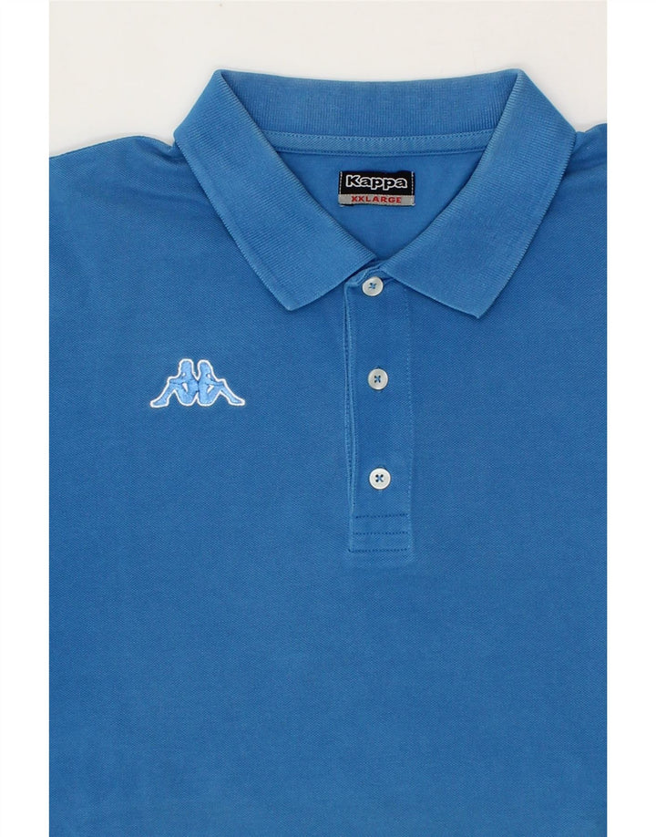 KAPPA Mens Polo Shirt 2XL Blue Cotton Vintage Kappa and Second-Hand Kappa from Messina Hembry 