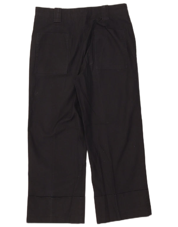 Calça feminina Zara cortada média W28 L24 algodão preto