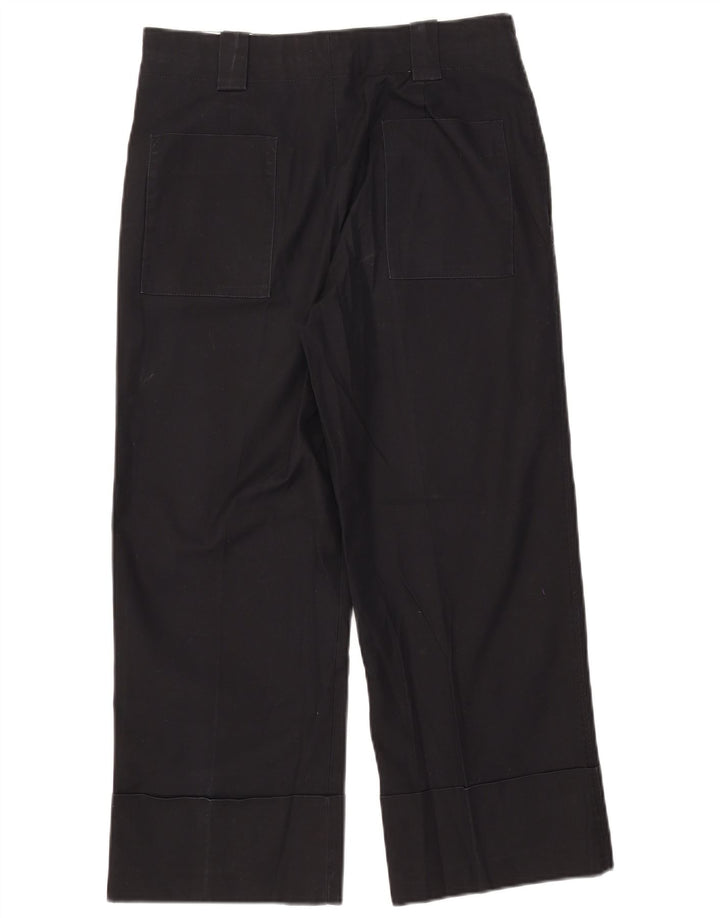 Calça feminina Zara cortada média W28 L24 algodão preto