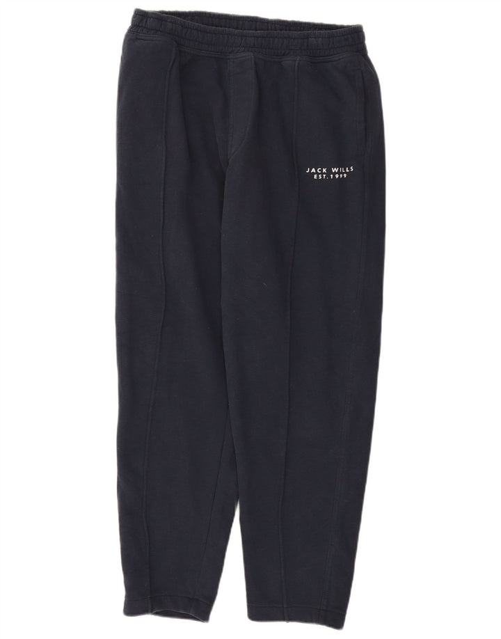 Calça de treino masculina Jack Wills grande algodão azul marinho