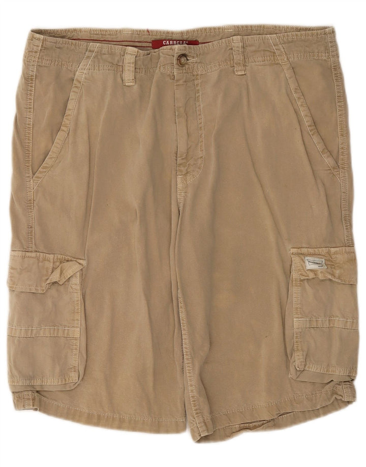 Carrera Mens Cargo Shorts W36 Grande Algodão Bege