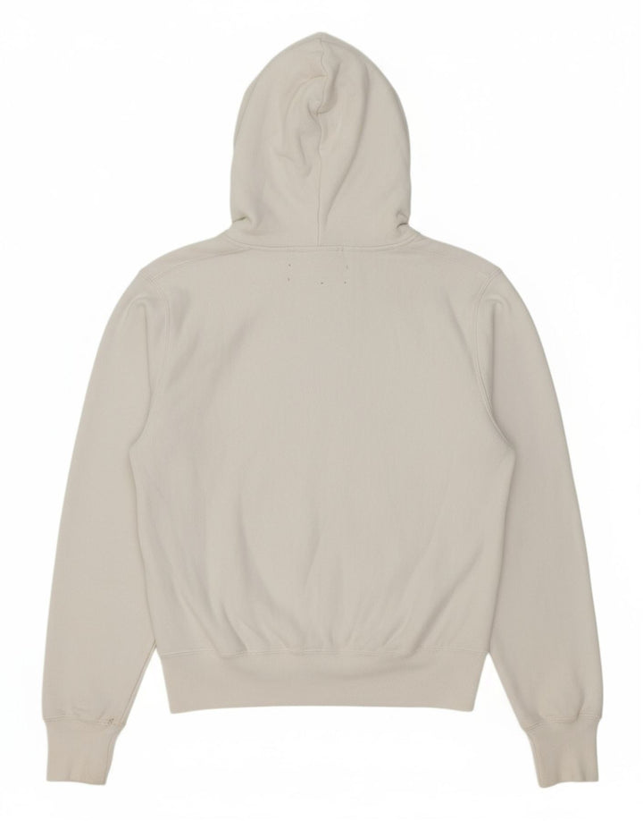 CHAMPION Suéter masculino com capuz e tecido reverso pequeno de algodão branco