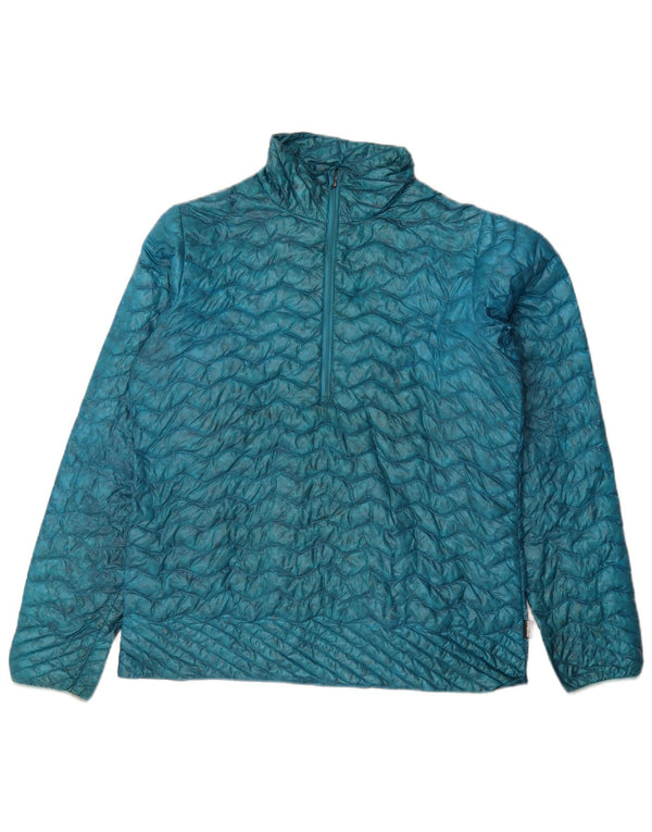 Pulôver feminino Patagonia acolchoado jaqueta UK 12 médio azul sintético