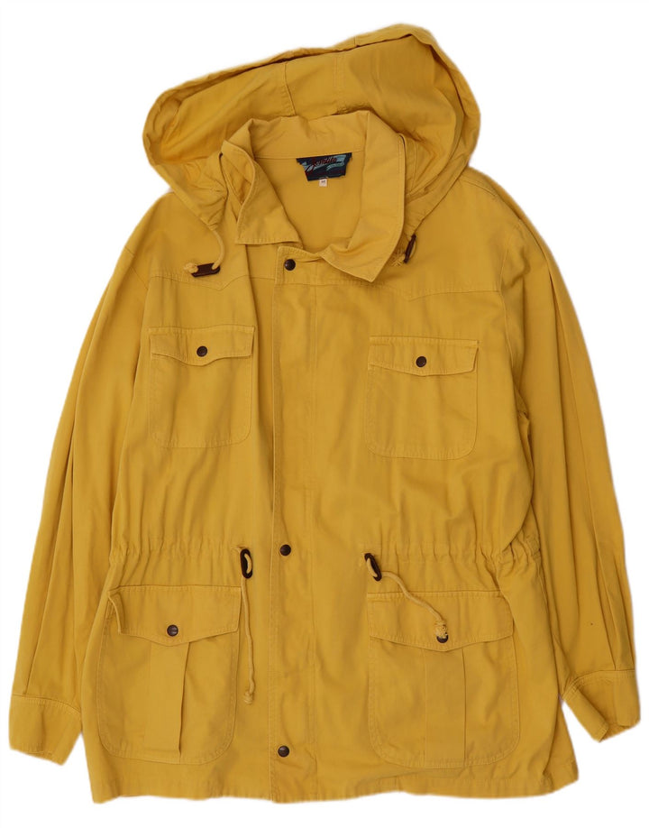 Jaqueta utilitária masculina com capuz Colombus UK 38 algodão amarelo médio