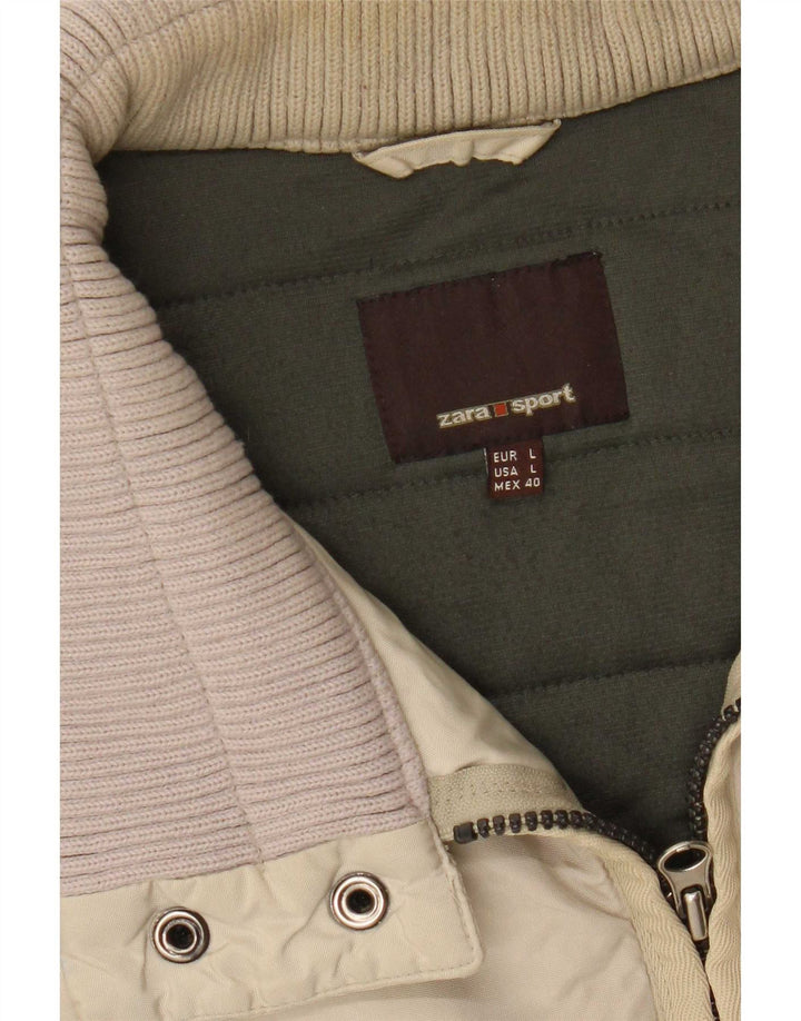 Jaqueta bomber masculina Zara UK 40 grande bege