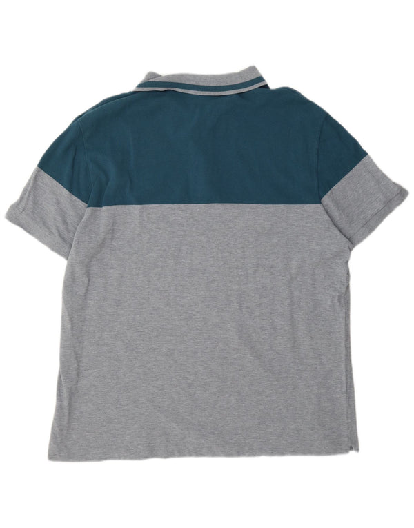 Camisa polo masculina Lacoste Regular Fit 2XL cinza colorblock algodão