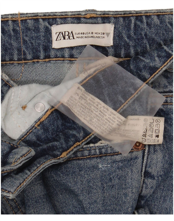 Zara Jeans Cônicos Femininos EU 40 Médio W30 L28 Azul Algodão