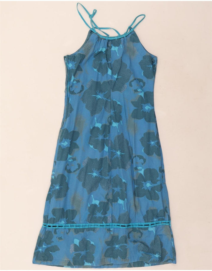 Vestido feminino Rip Curl frente única EU 38 algodão floral azul médio