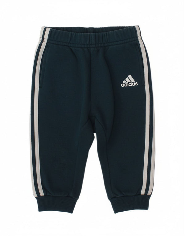 ADIDAS Baby Boys Joggers Calças de treino 6-9 meses Azul marinho Algodão
