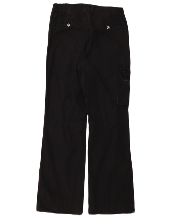 Calça Adidas Bootcut Cargo Feminina UK 10 Pequena W27 L30 Algodão Preto