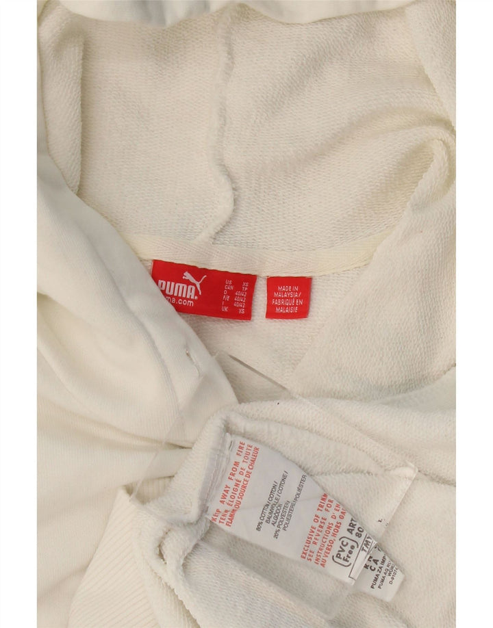 Puma masculino gráfico moletom com capuz XS algodão branco