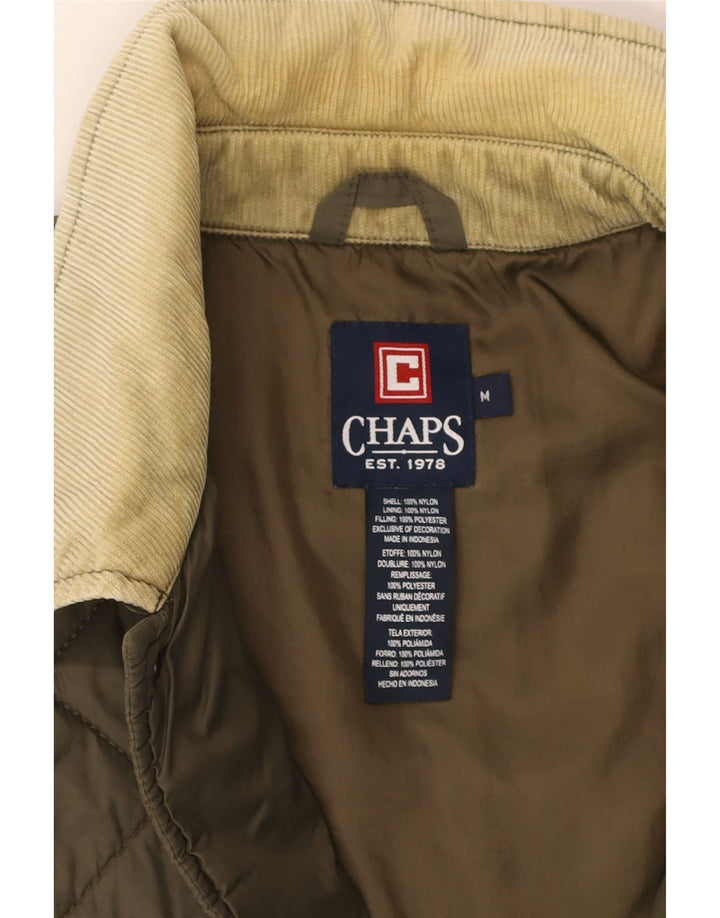 Jaqueta acolchoada masculina CHAPS UK 38 médio cáqui nylon