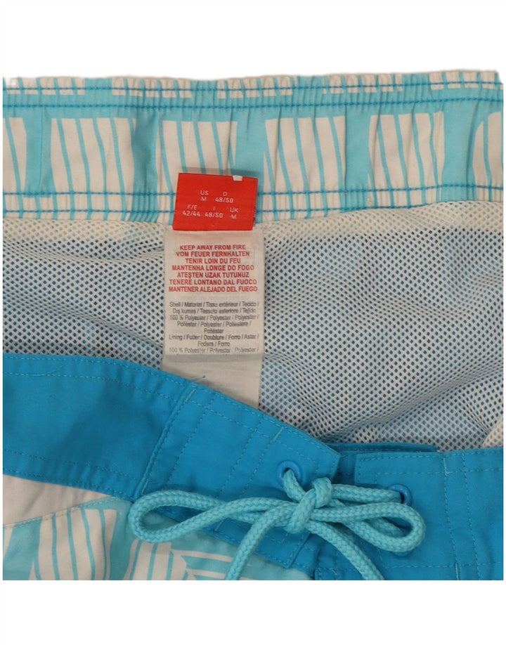 Shorts de natação masculinos Puma Graphic azul médio colorblock poliéster