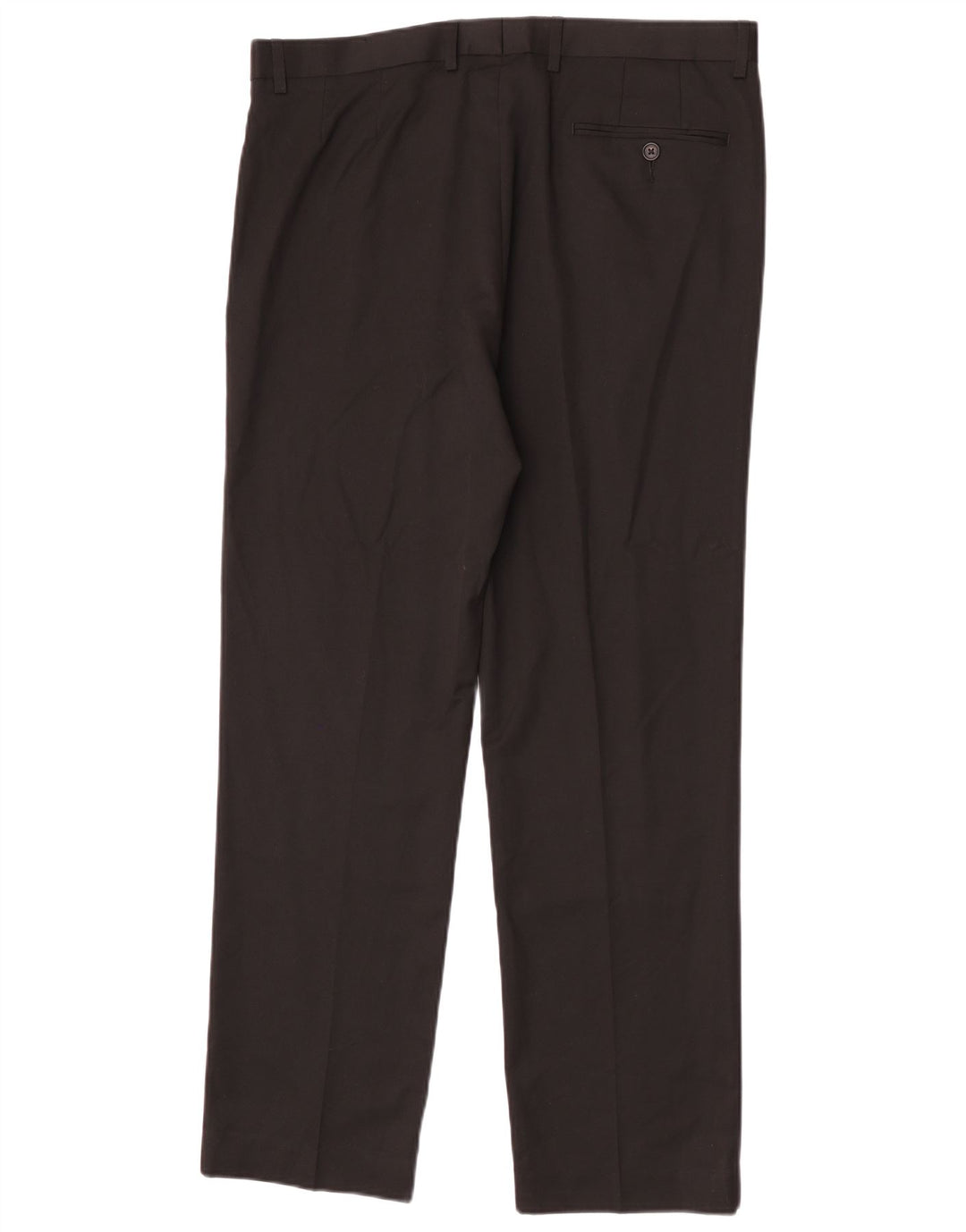 Calça masculina reta regular Marks & Spencer W36 L31 poliéster preto