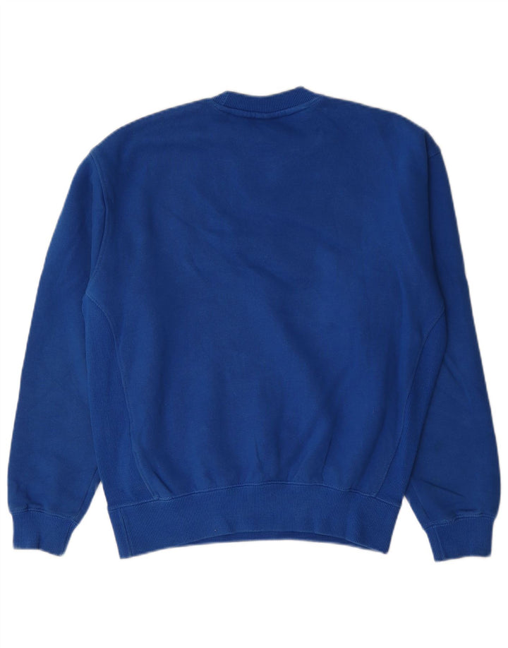 Zara Mens Loose Fit Moletom Jumper Pequeno Azul Algodão
