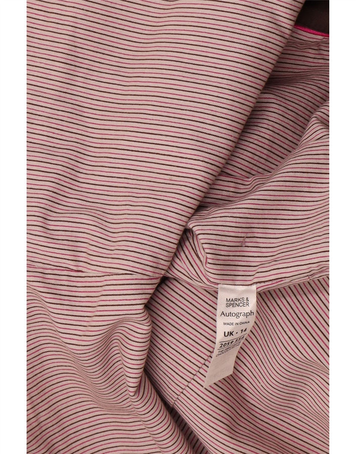 Casaco impermeável feminino Marks & Spencer Autograph Reino Unido 14 algodão marrom médio