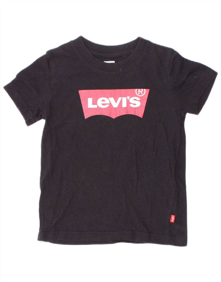 Camiseta Levi's Boys Graphic 3-4 Anos Algodão Preto