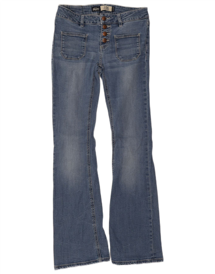 Calça jeans feminina Superdry Zadie Flared W26 L30 Azul Lyocell