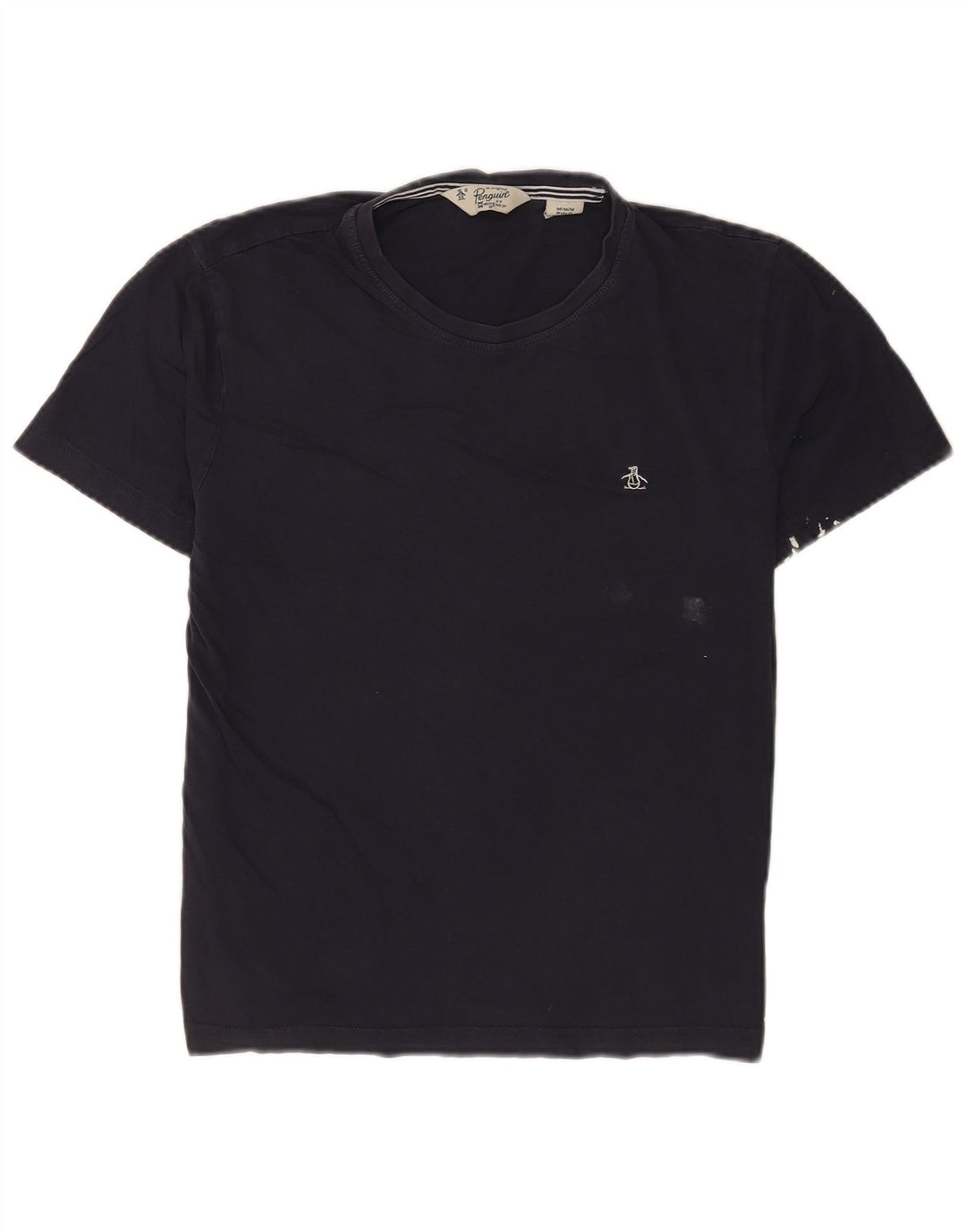 Camiseta masculina Penguin manga curta regular fit top médio algodão azul marinho