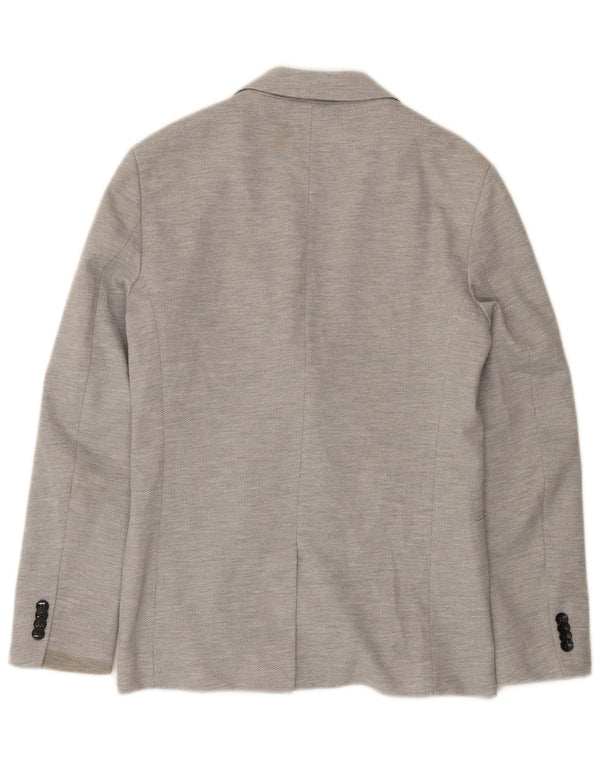 Jaqueta blazer masculina Zara com 2 botões Reino Unido 38 cinza médio