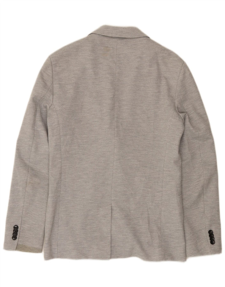 Jaqueta blazer masculina Zara com 2 botões Reino Unido 38 cinza médio
