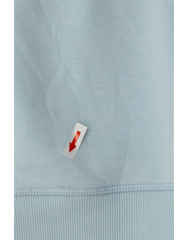 Suéter masculino Penguin com zíper e gola em algodão azul médio