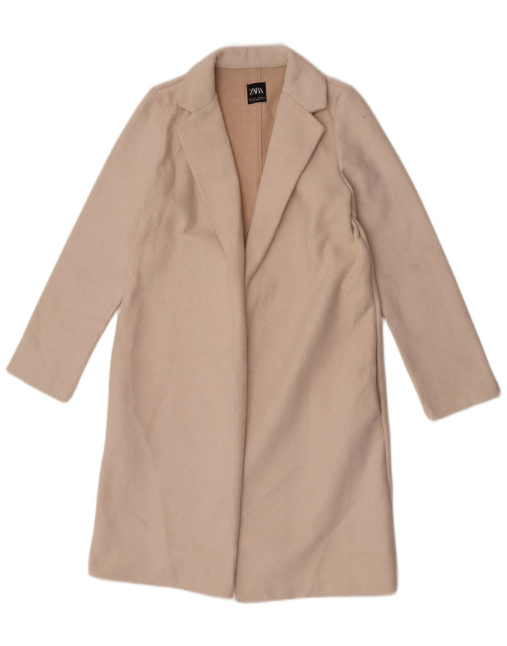 Sobretudo aberto feminino Zara UK 10 pequeno branco