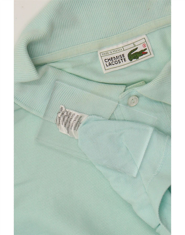 Camisa polo masculina LACOSTE tamanho 6 XL algodão turquesa