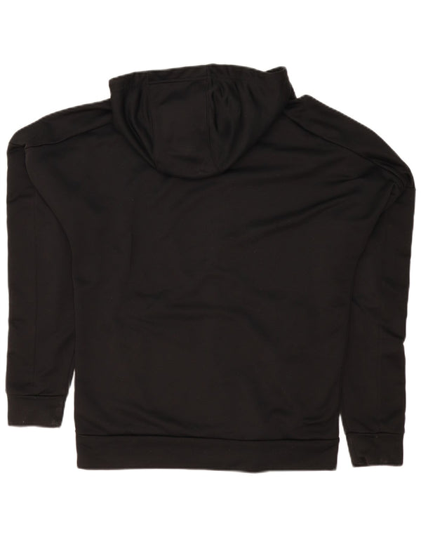 Adidas Mens Zip Hoodie Sweater Medium Black Polyester