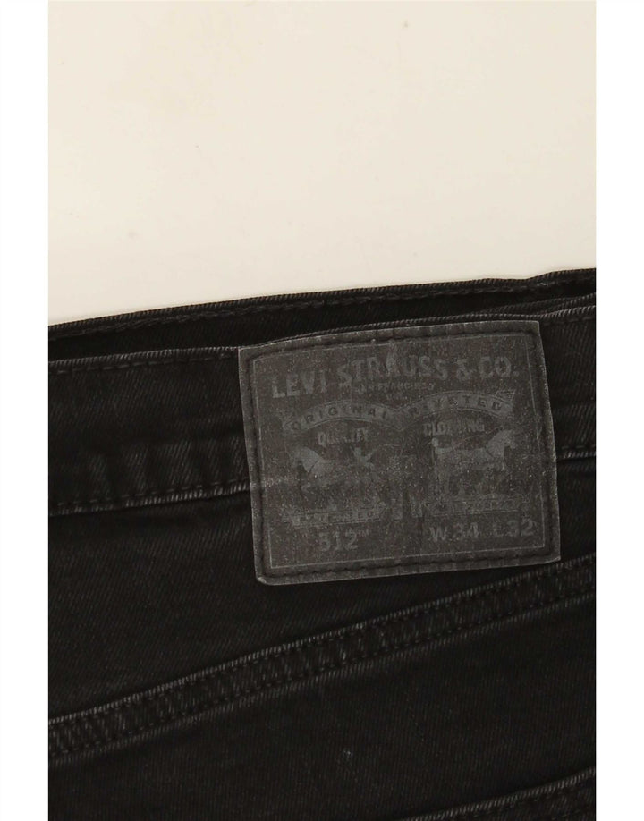 Calça jeans masculina Levi's 512 Slim Tapered W34 L32 preta
