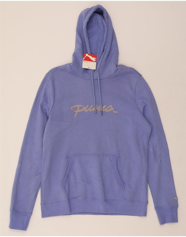 PUMA Womens Hooded Hoodie Jumper UK 18 XL Purple Cotton Vintage Puma and Second-Hand Puma from Messina Hembry 