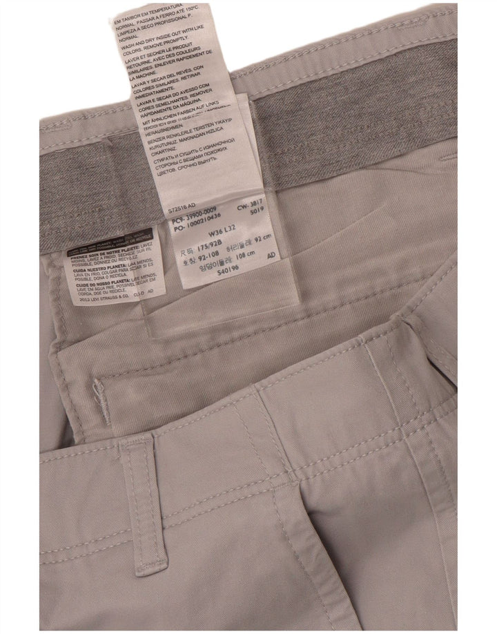 Calça Dockers masculina reta Chino W36 L31 algodão cinza