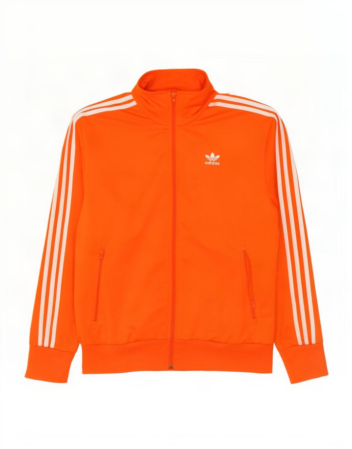 Adidas Mens Tracksuit Top Jacket Médio Laranja Poliéster