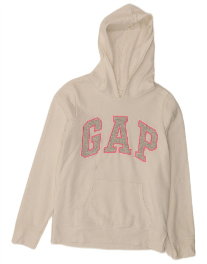 GAP Suéter gráfico feminino com capuz 14-15 anos 2XL algodão branco