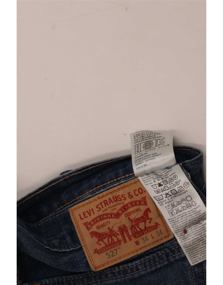 Levi's Masculino 527 Bootcut Jeans W34 L34 Azul Algodão
